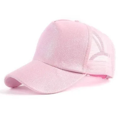 2019 New Glitter Ponytail Baseball Caps Sequins Shining High Quality Fashion Womens Messy Bun Adjustable Snapback Hip Hop Hat