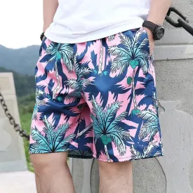 2023 NEW Summer Swim Shorts Plus Size For Men Flower Printed Beach Shorts Blue Borad Shorts gym Pants Swimming Surfing Dropship