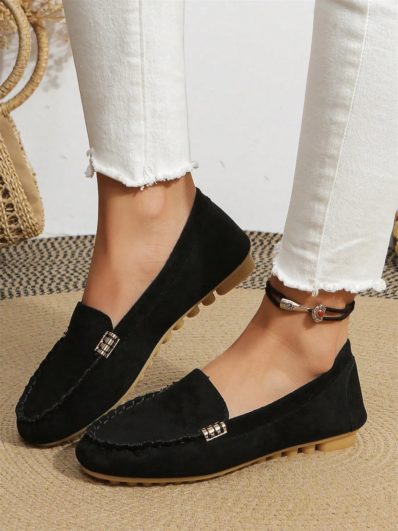 2024 New Style Women's Slip-On Loafers: Retro Preppy Chic for Pregnant Women