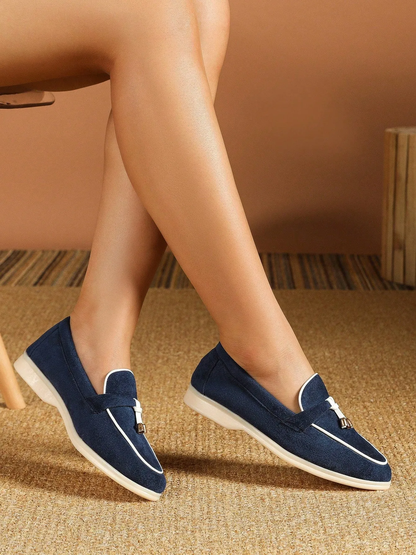 2024 Spring/Summer Women's British Style Penny Loafers - Comfortable and Versatile Office Shoes in Plus Size