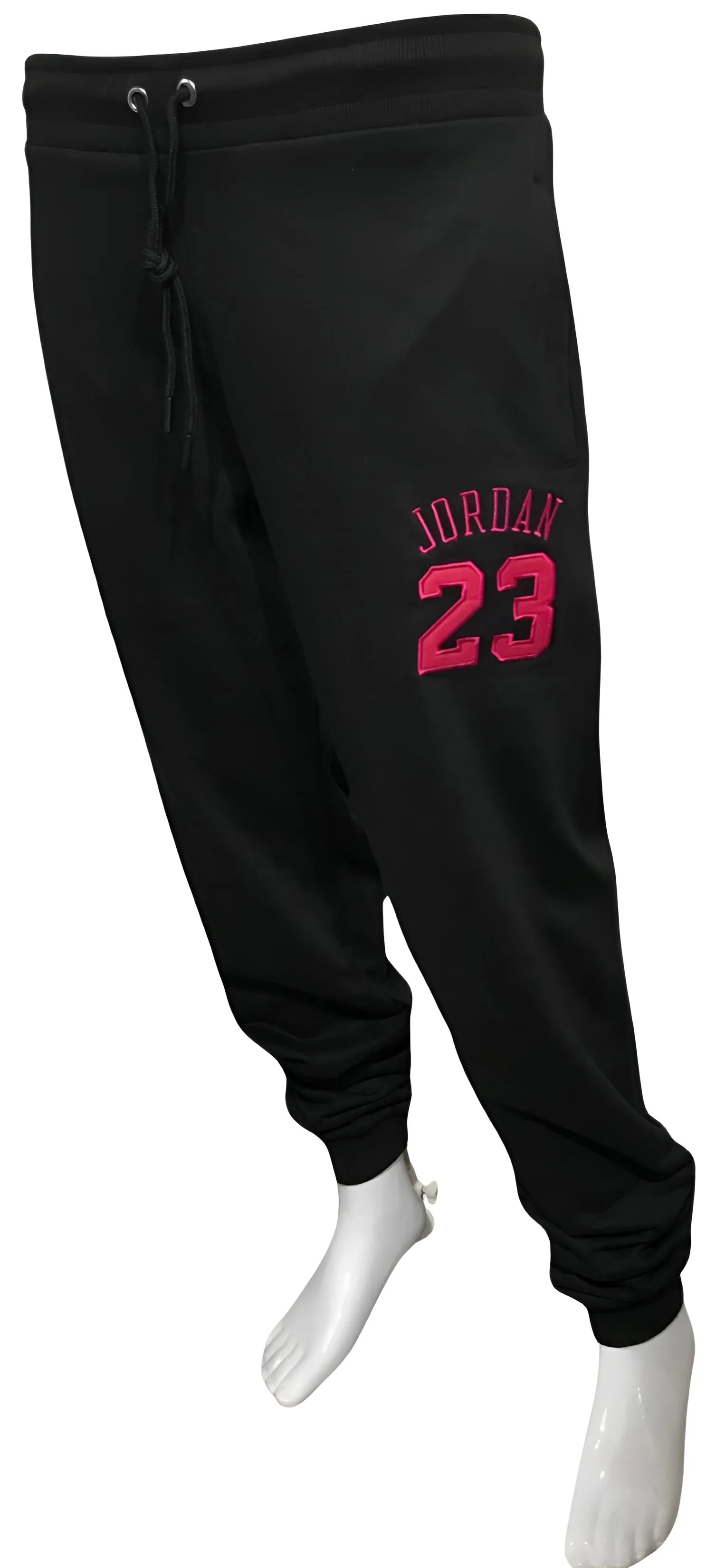 ^23^ (BLACK-HOT PINK) (REMIX) JOGGER SWEATPANTS (CUT & SEW) (UNISEX)