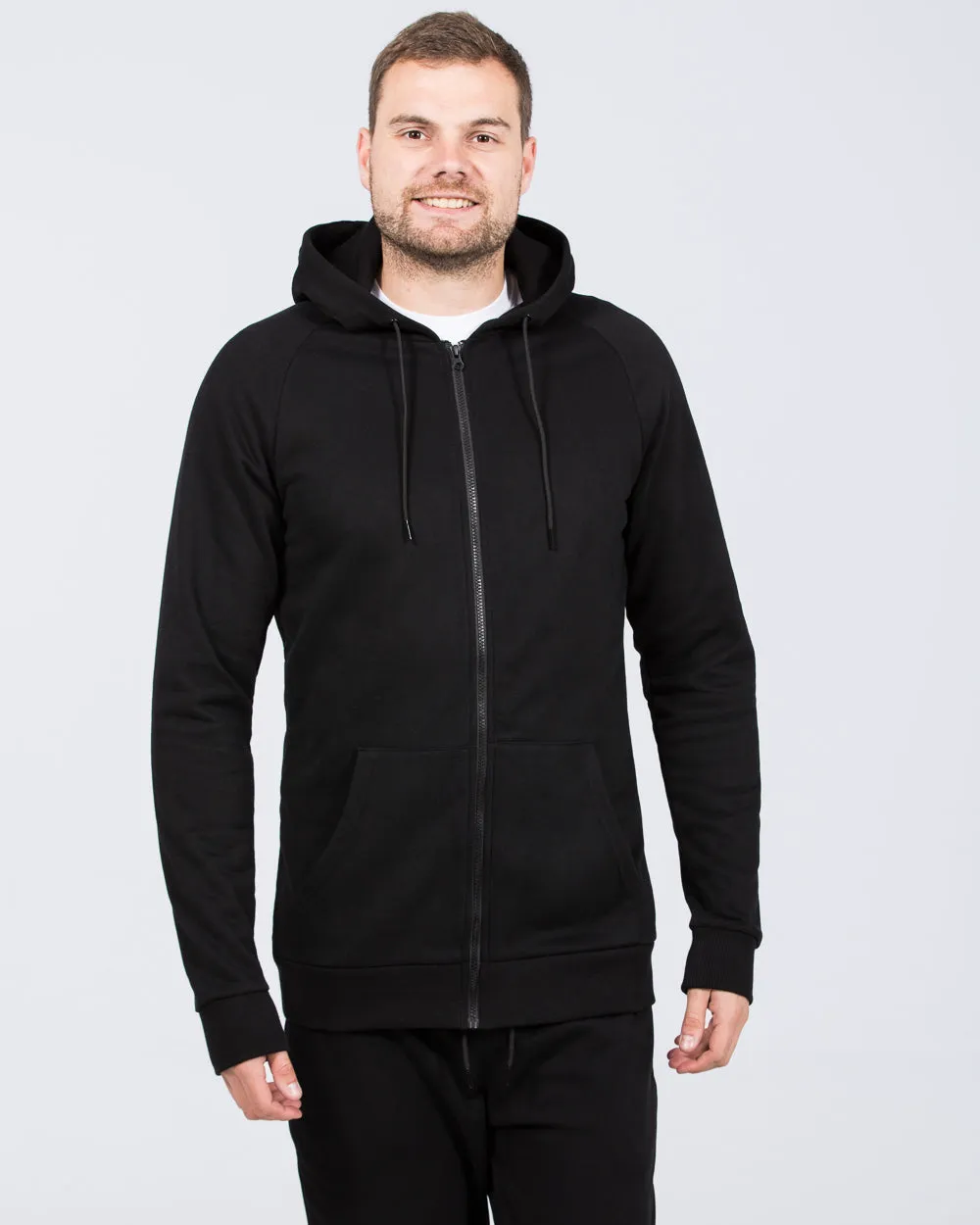 2t Ryan Zip Up Tall Hoodie (black)