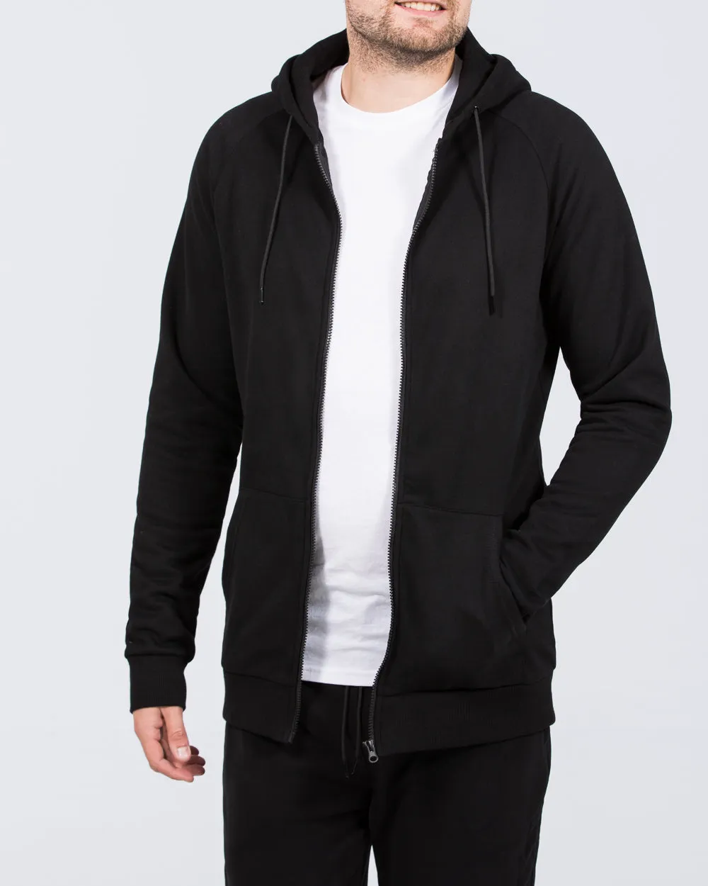 2t Ryan Zip Up Tall Hoodie (black)