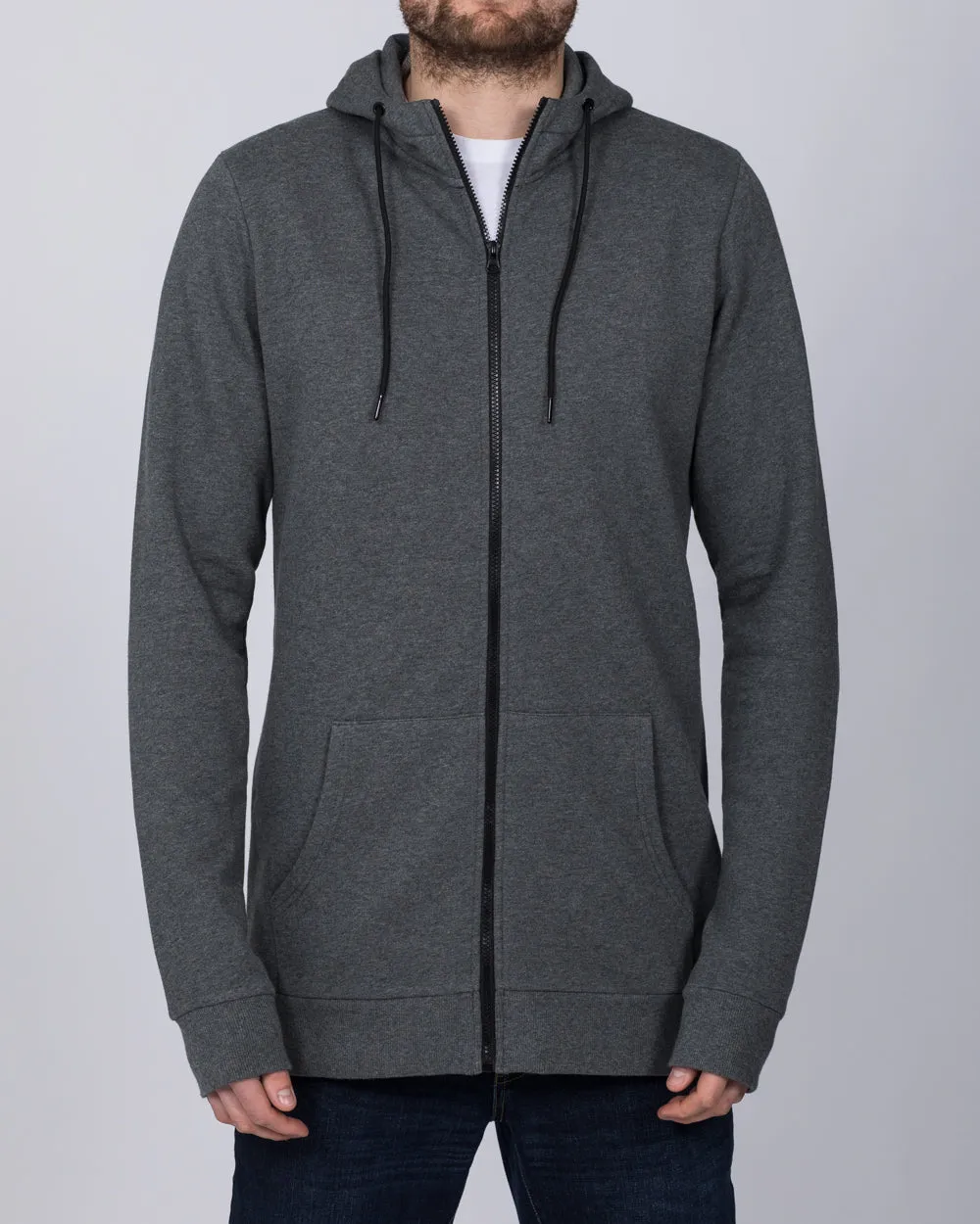 2t Zip Up Tall Active Hoodie (charcoal)