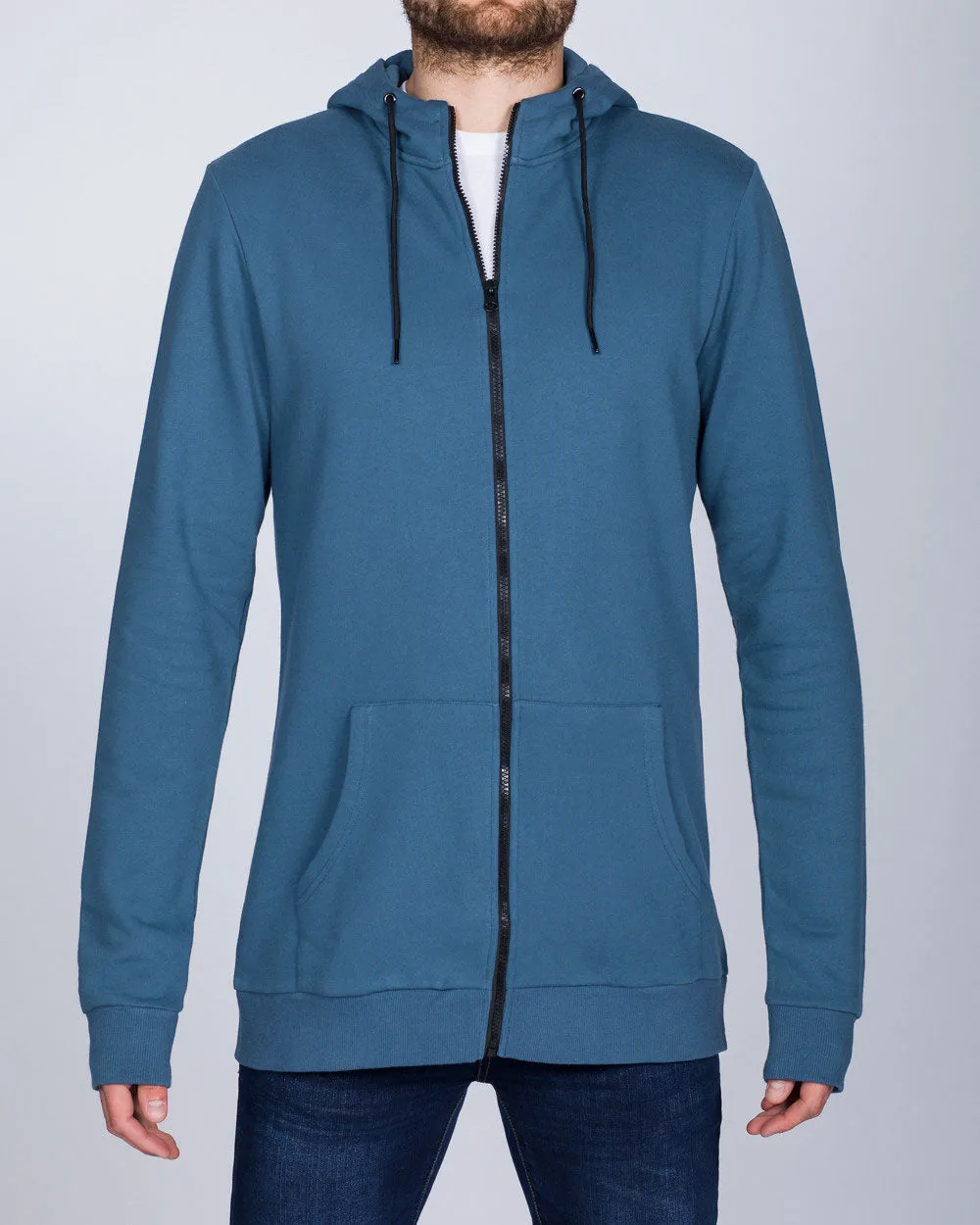 2t Zip Up Tall Active Hoodie (denim)