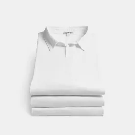 3 Pack Sueded Jersey Polo - White