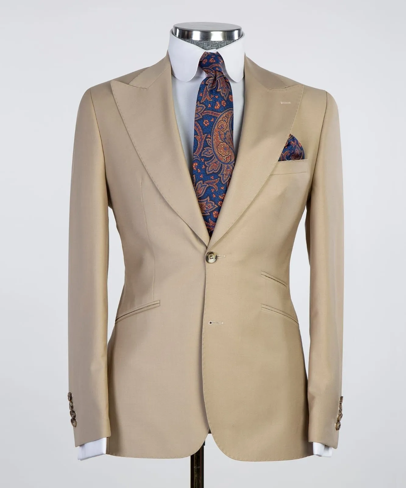 3 Pieces Business Beige Suit