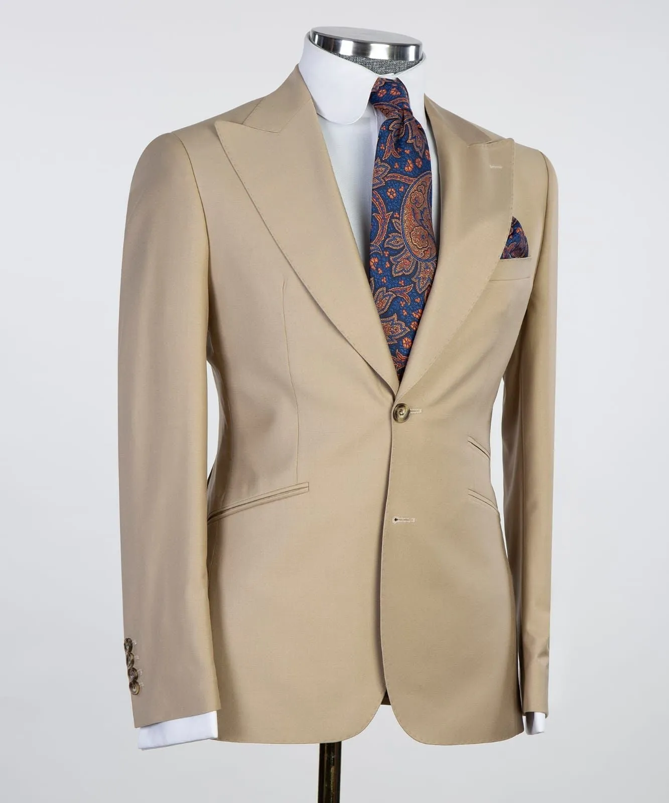 3 Pieces Business Beige Suit