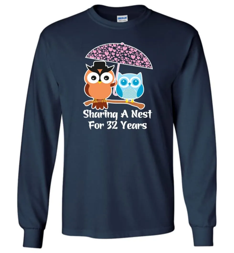 32 Years Wedding Anniversary Gifts Valentine's Day Long Sleeve T-Shirt