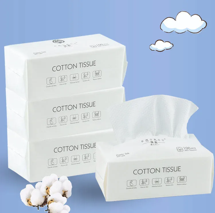 320 Count Cotton Facial Tissue Makeup Remover Wipes