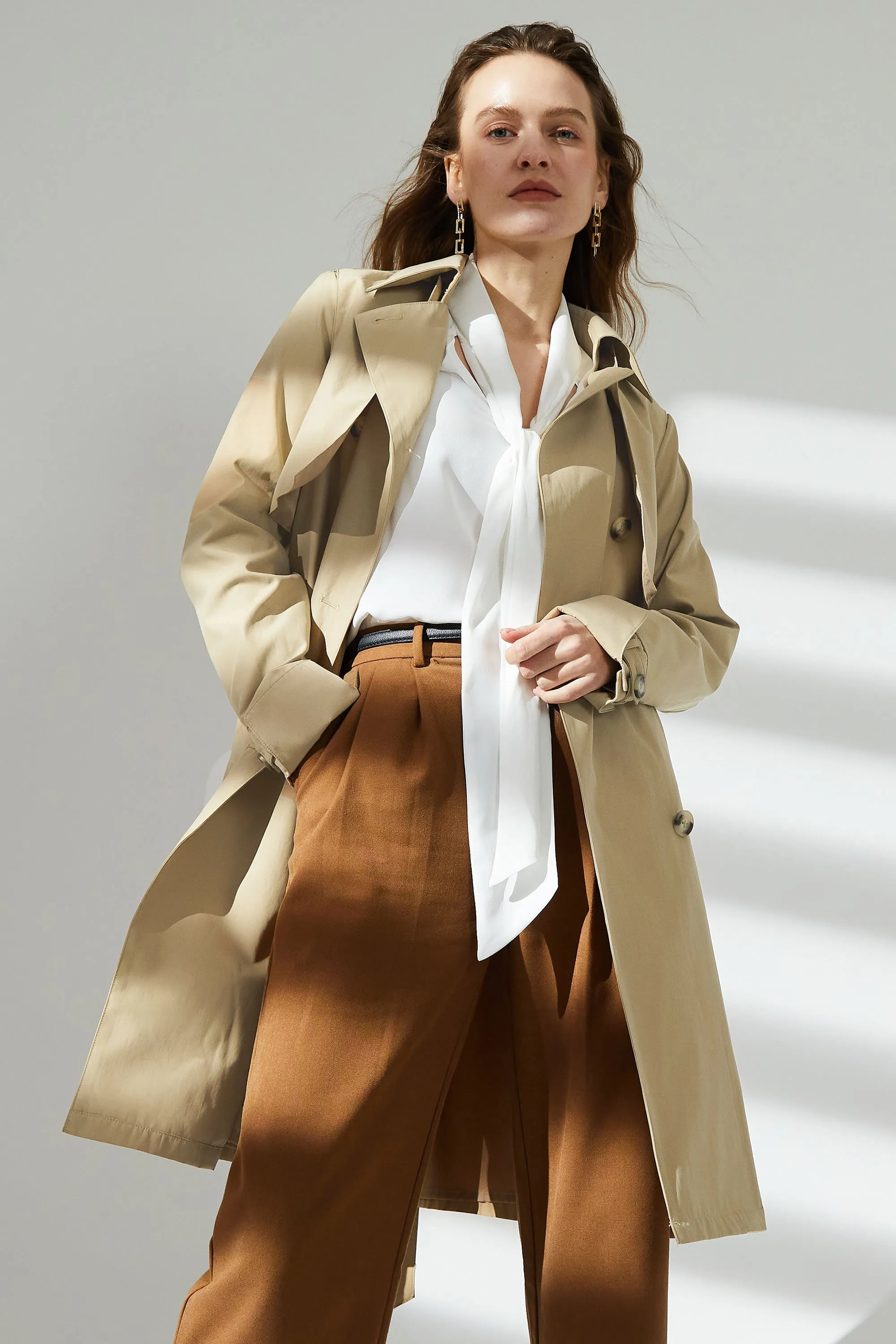 3/4 Trench with Removable Vest