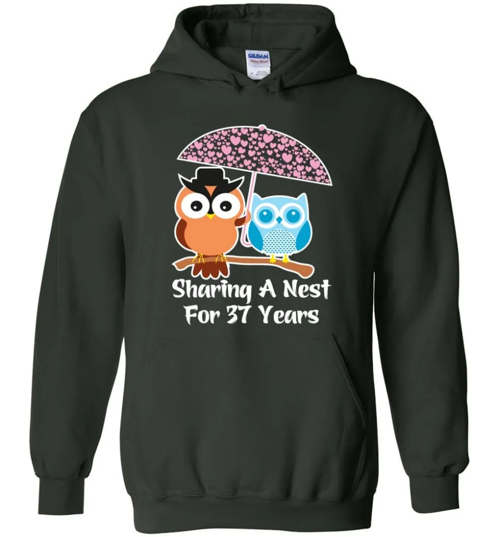 37 Years Wedding Anniversary Gifts Valentine's Day Hoodie