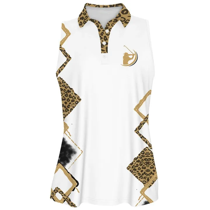 3D All Over Print For The Love Golf Of The Game Leopard Golf Love Polo Shirt For Women