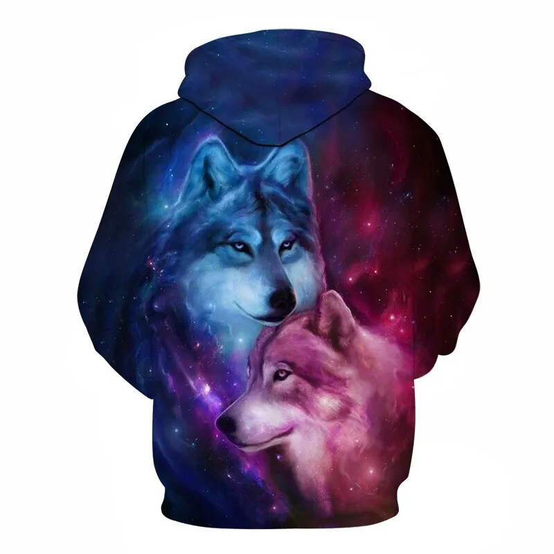 3D Hoodies Men Couple Wolf printed Hoodie Animal Hoody Sweatshirt Casual Tracksuit Pullover Jacket Autumn