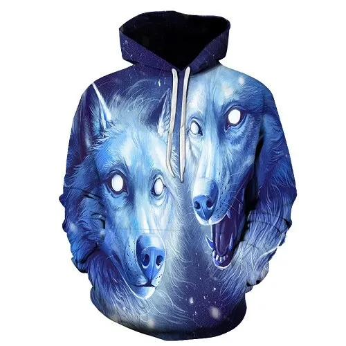 3D Hoodies Men Couple Wolf printed Hoodie Animal Hoody Sweatshirt Casual Tracksuit Pullover Jacket Autumn