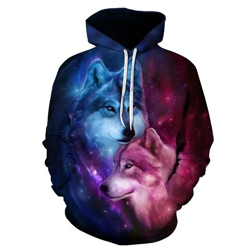 3D Hoodies Men Couple Wolf printed Hoodie Animal Hoody Sweatshirt Casual Tracksuit Pullover Jacket Autumn