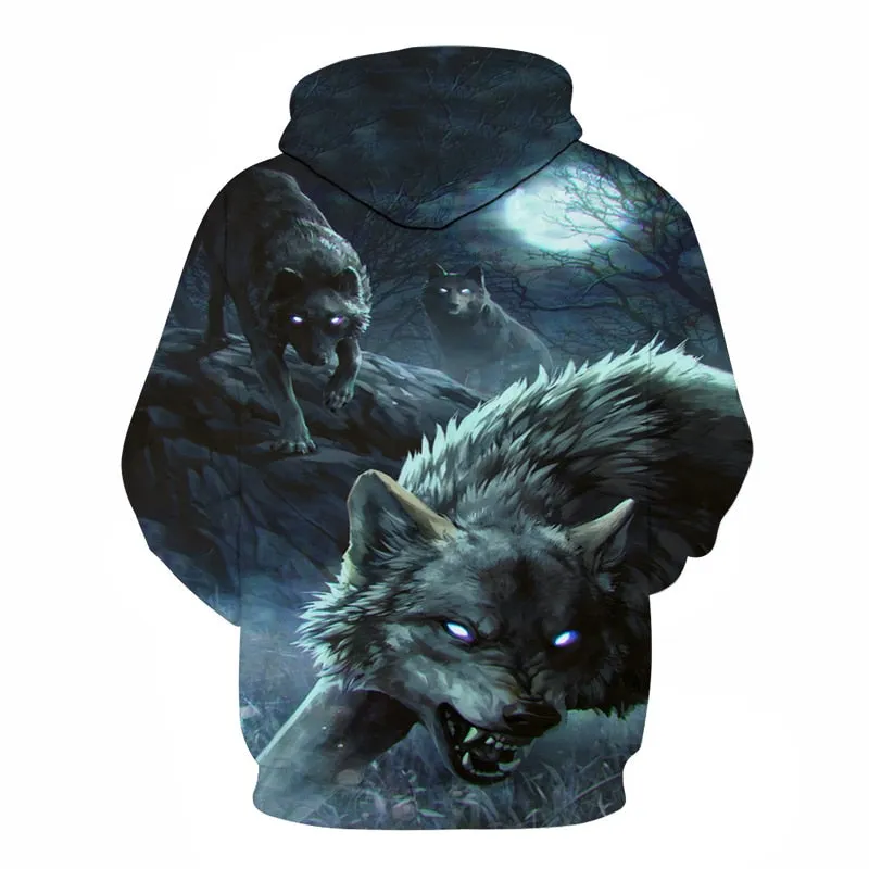 3D Hoodies Men Couple Wolf printed Hoodie Animal Hoody Sweatshirt Casual Tracksuit Pullover Jacket Autumn