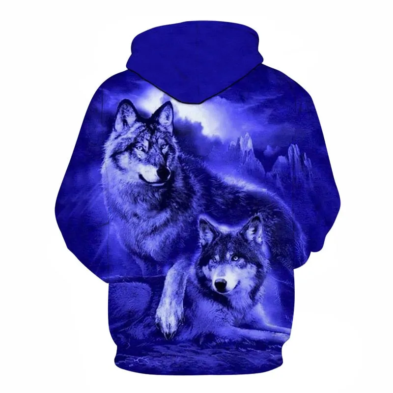 3D Hoodies Men Couple Wolf printed Hoodie Animal Hoody Sweatshirt Casual Tracksuit Pullover Jacket Autumn