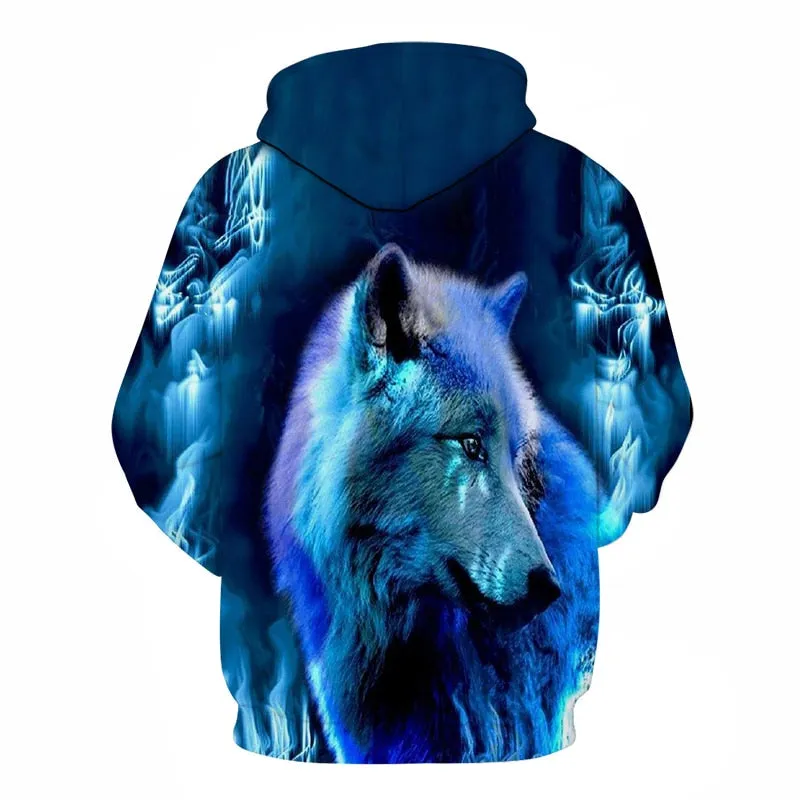 3D Hoodies Men Couple Wolf printed Hoodie Animal Hoody Sweatshirt Casual Tracksuit Pullover Jacket Autumn