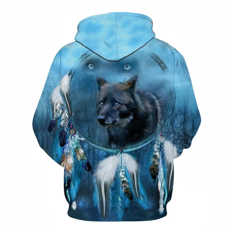 3D Hoodies Men Couple Wolf printed Hoodie Animal Hoody Sweatshirt Casual Tracksuit Pullover Jacket Autumn