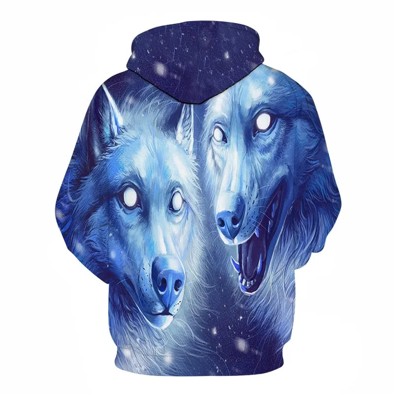 3D Hoodies Men Couple Wolf printed Hoodie Animal Hoody Sweatshirt Casual Tracksuit Pullover Jacket Autumn