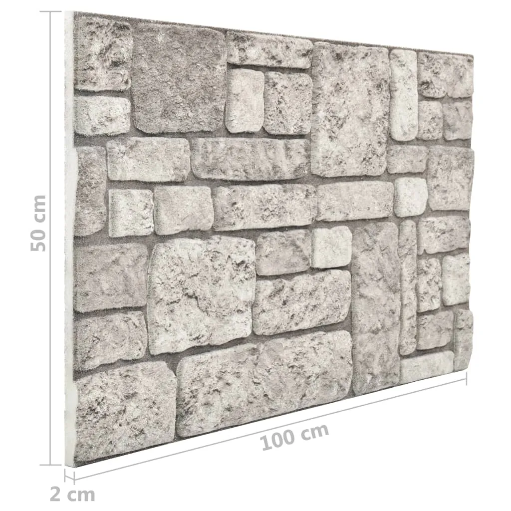 3D Wall Panels with Grey Brick Design 11 pcs EPS