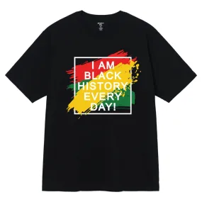 3Forty Inc Men I Am Black History Every Day Tee (Black)