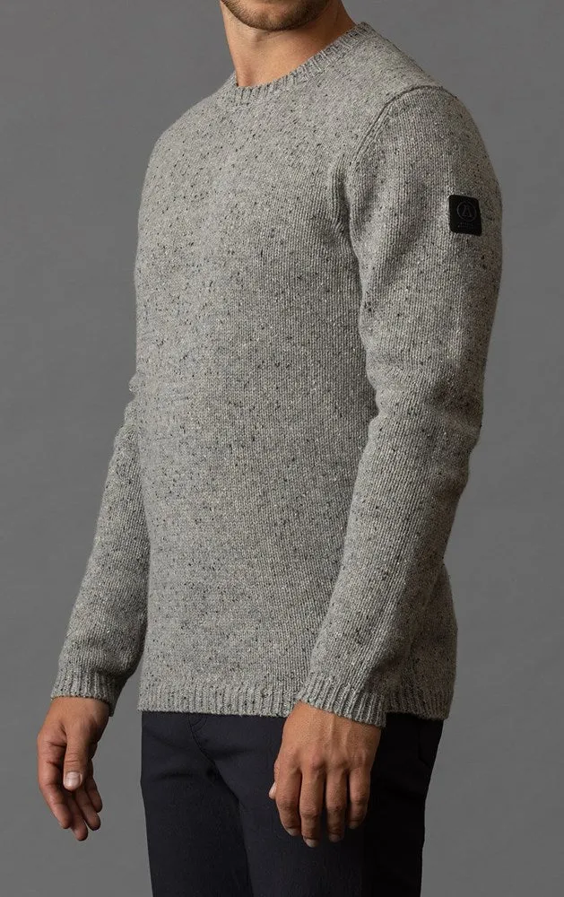 3GG LAMBSWOOL TWEED CREW - CLEARANCE