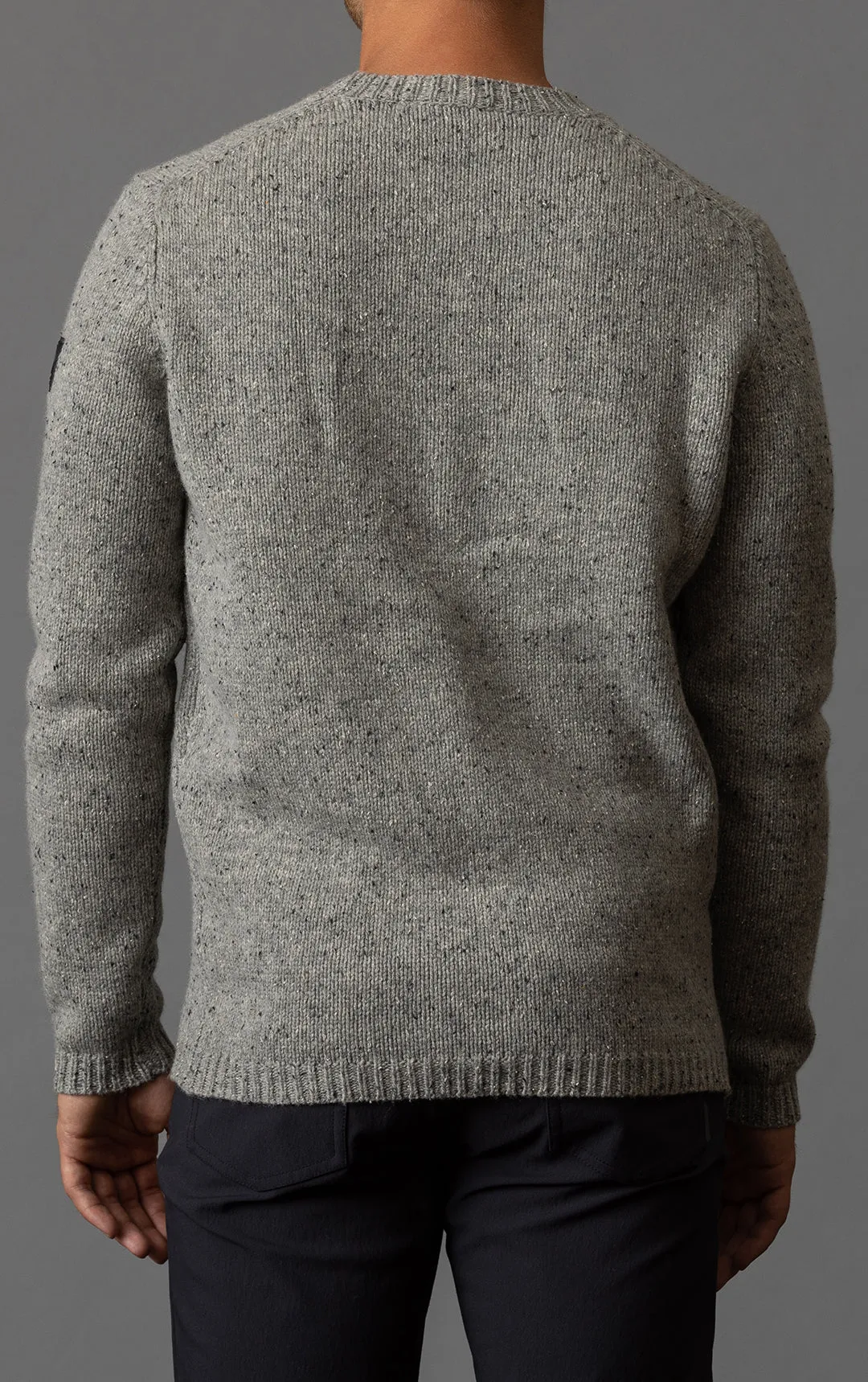 3GG LAMBSWOOL TWEED CREW - CLEARANCE