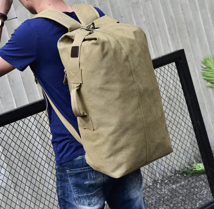 40L Tactical Military Duffel Classic Canvas Drab Bag with Shoulder Straps