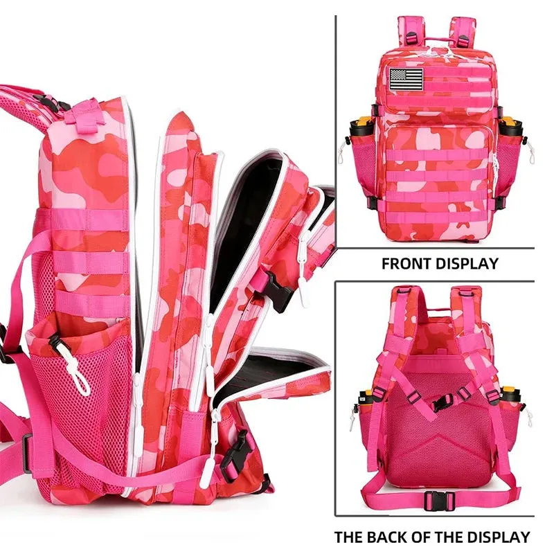 45L 3P Military Molle "Hot Pink Camouflage' Tactical Backpack