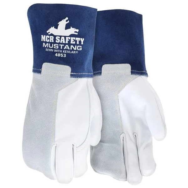 4853M MCR Safety Gloves for Glory Welding Gloves, Medium, Leather, White