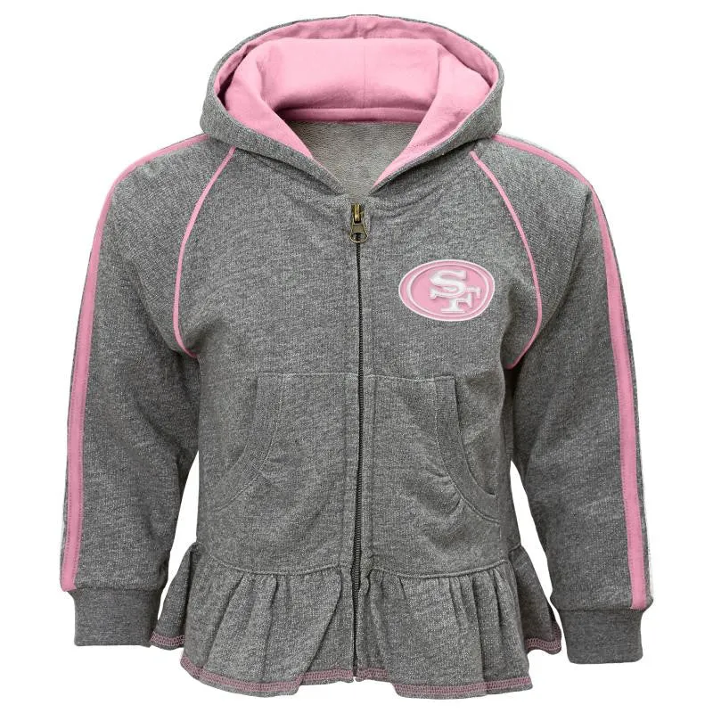 49ers Girl Pink & Gray Fleece Set