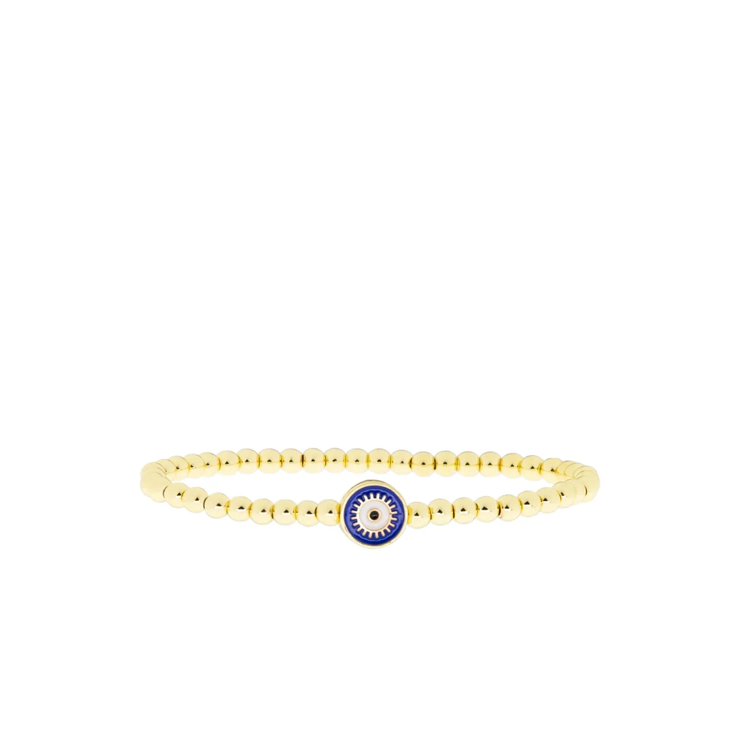 4mm ball bracelet with sunburst charm