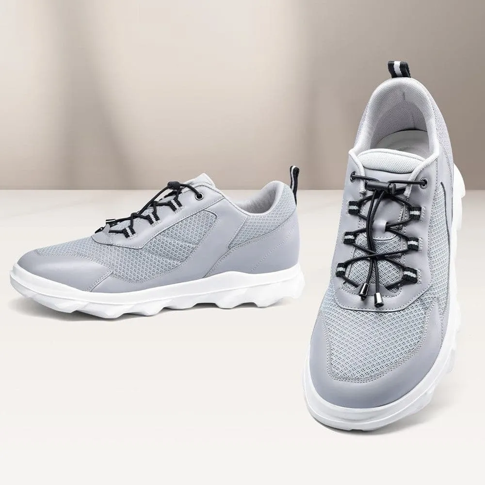 5 CM / 1.95 Inches CMR CHAMARIPA Elevator Shoes - Grey Sports Shoes for Men - Elevate Your Height with Comfortable Hiking Shoes