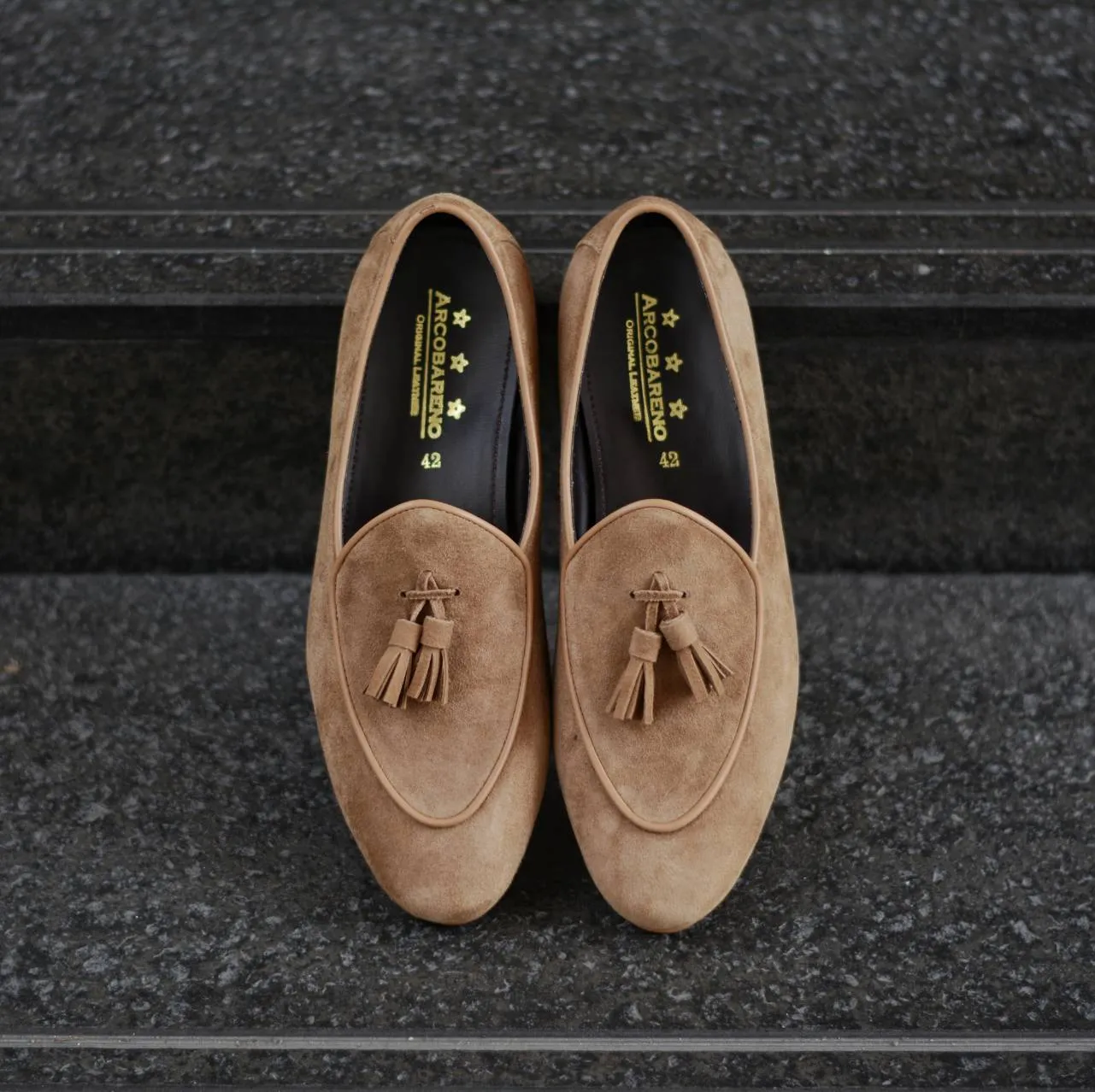 503-2 Belgian Loafers Suede Beige