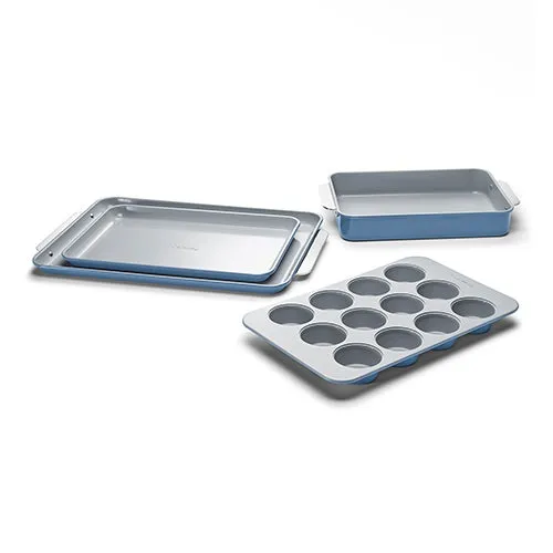 5pc Non-Toxic Nonstick Ceramic Bakeware Set, Slate