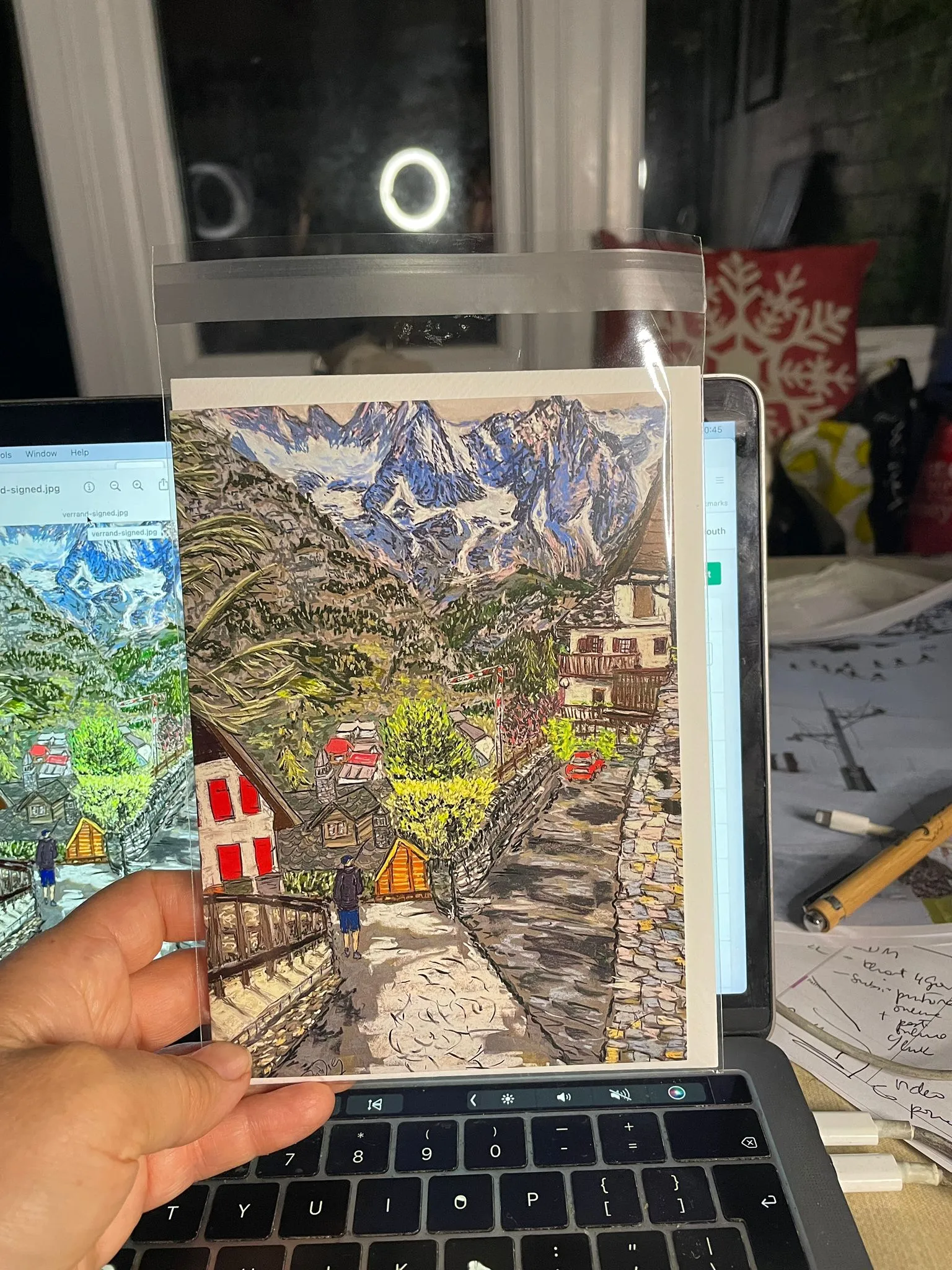 5"x7" Greeting Card of Verrand, Courmayeur