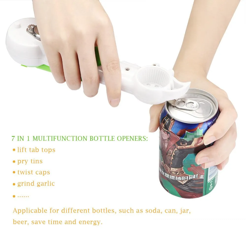 7 in 1 Creative Multi-function Can Opener With Grinding Garlic Kitchen Tools