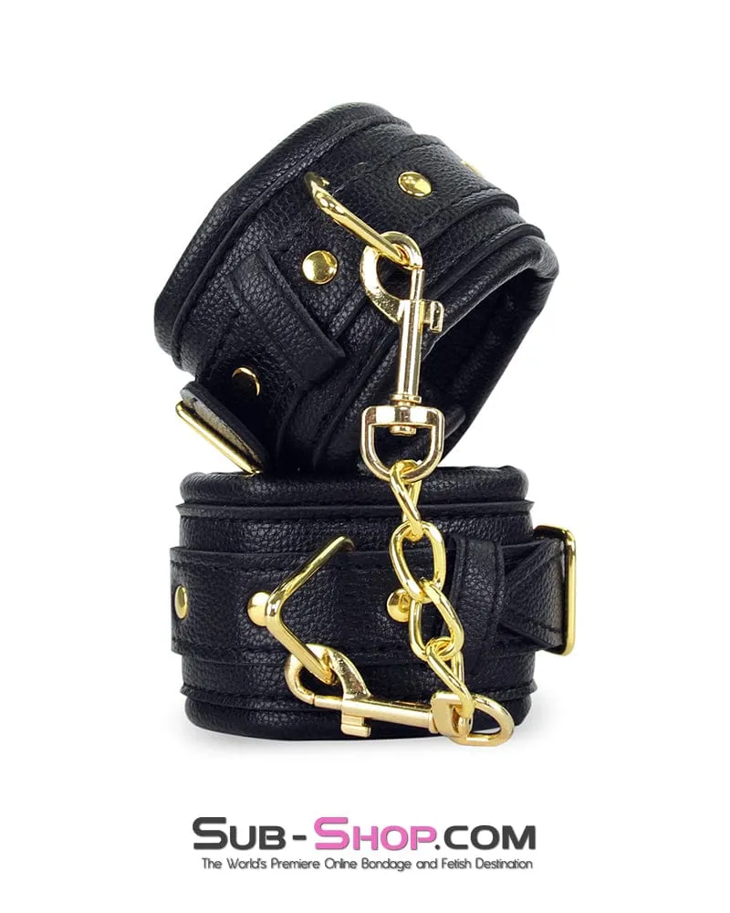 7924M      Gold Standard Thick Padded Wrist Bondage Cuffs