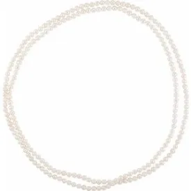 8-9 mm Cultured White Freshwater Pearl 72" Strand