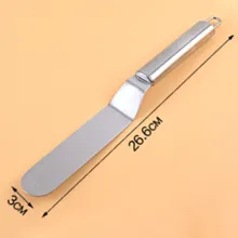 8 Inch Stainless Steel Cake Spatula Curved Butter Spatula Baking Tool