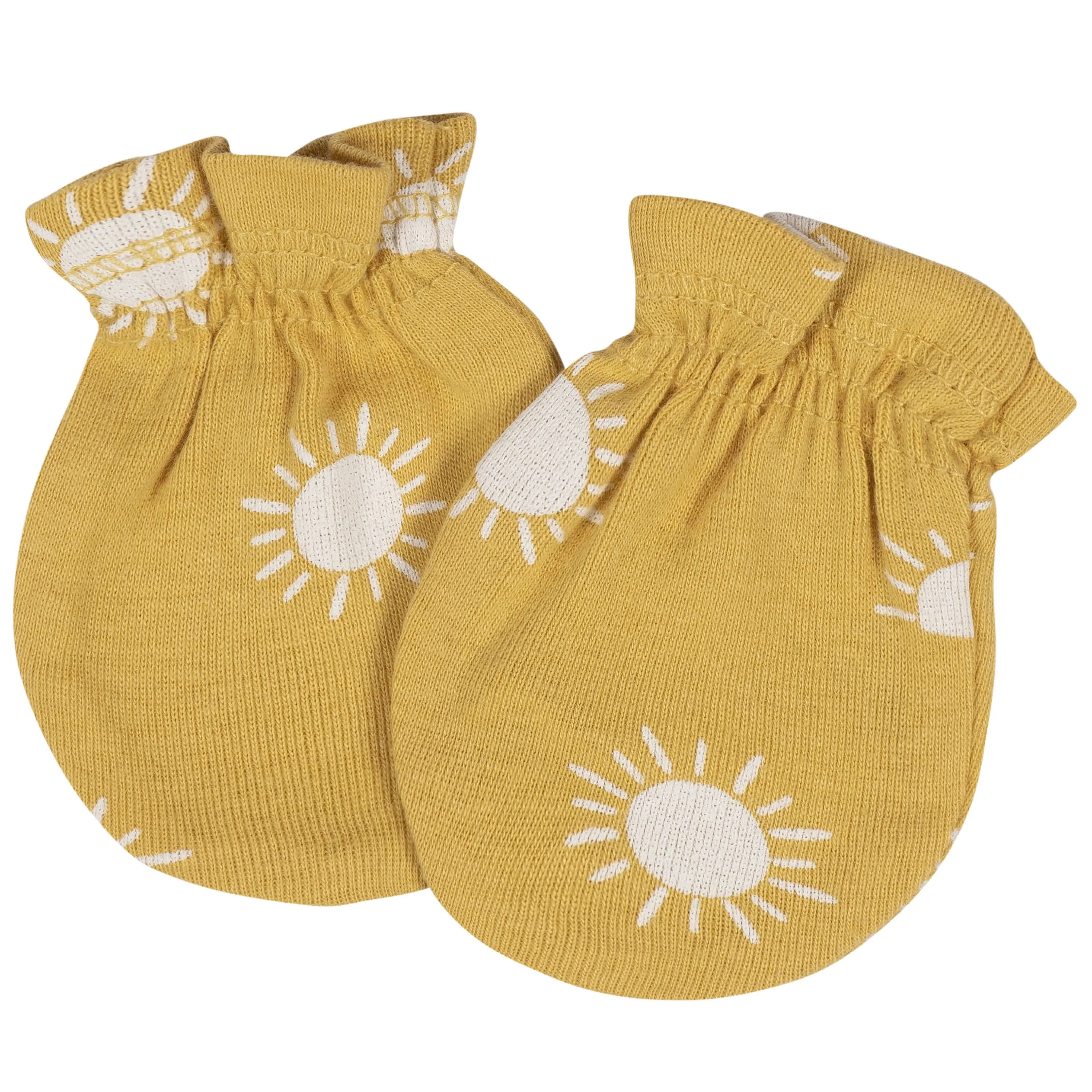 8-Piece Baby Neutral Southwest No Scratch Mittens & Caps Set