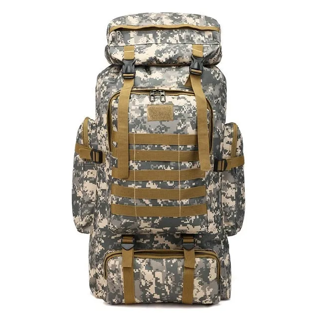 80L Large Military MOLLE Tactical Army Backpack Rucksack