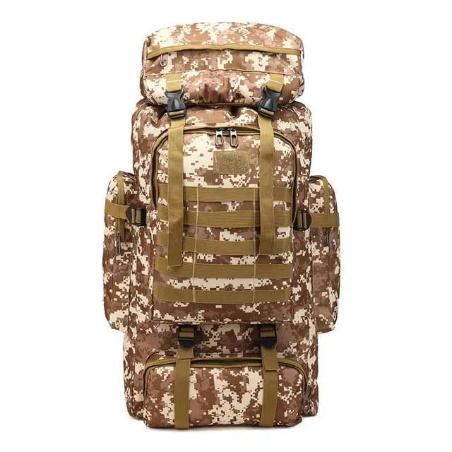 80L Large Military MOLLE Tactical Army Backpack Rucksack