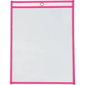 9 x 12" Neon Pink Job Ticket Holders