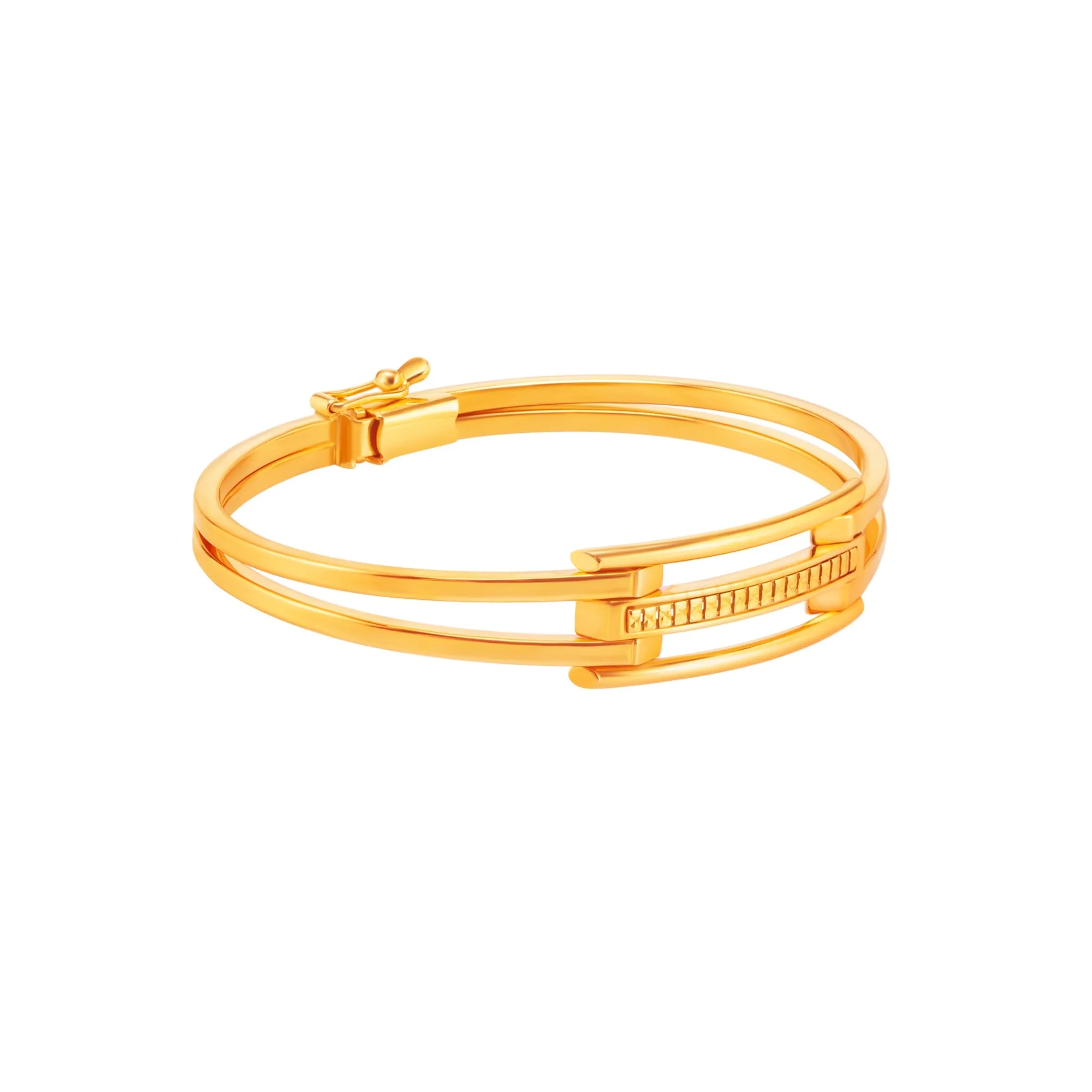 916 Gold Modernista Bangle