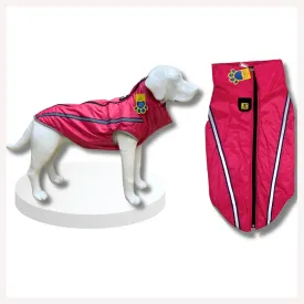 A a Pets' Luxurious Rain & Wind' Protector Jacket for Dogs - Pink