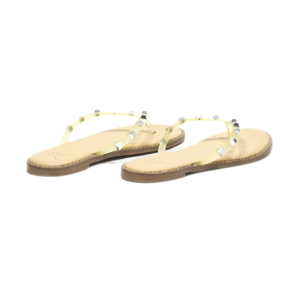 A New Day Flip Flops Rubber Transparent Colour For Women