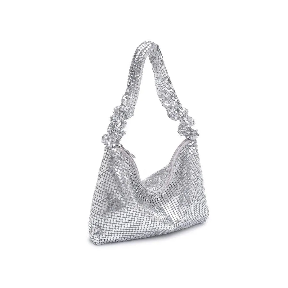 Abbie Shoulder Evening Bag - Silver